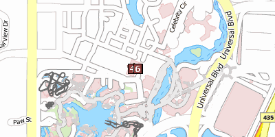 Stadtplan Universal Orlando Resort